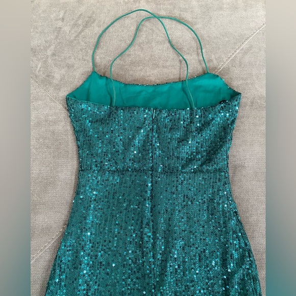 Hello Molly Teal Sequin Wedding Dress - Picture 5 of 8